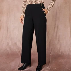 Soepele broek met knooppandeffect