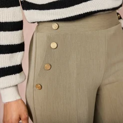 Soepele broek met knooppandeffect