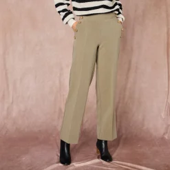 Soepele broek met knooppandeffect