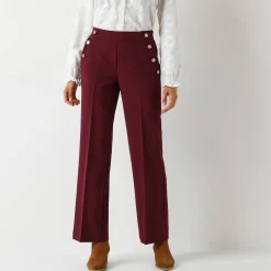 Soepele broek met knooppandeffect