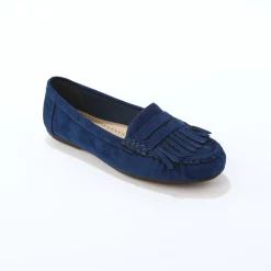 Soepele mocassins in microvezeltextiel