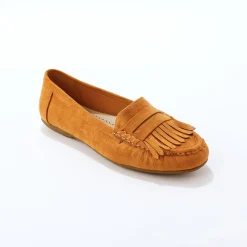 Soepele mocassins in microvezeltextiel