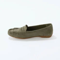 Soepele mocassins in microvezeltextiel