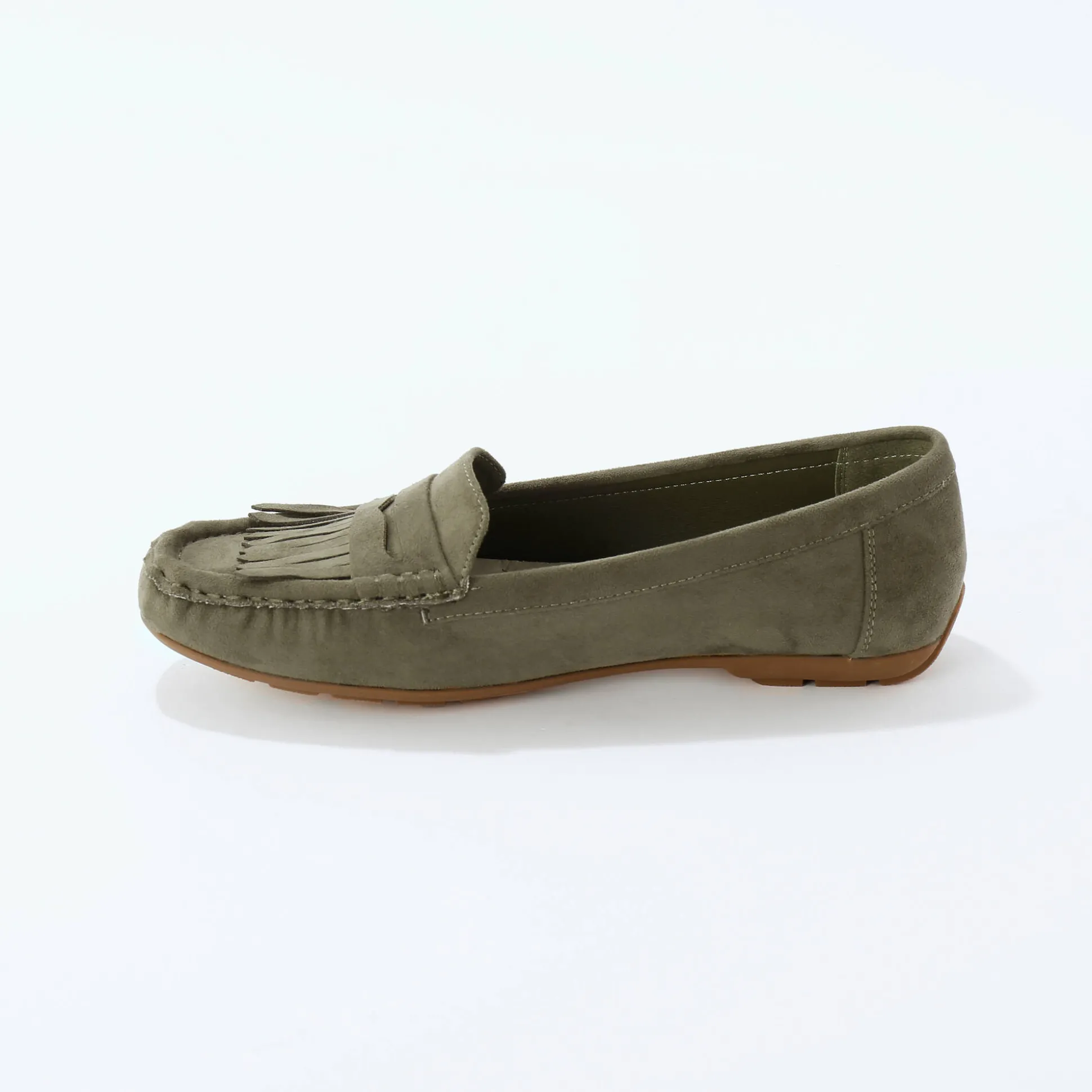 Soepele mocassins in microvezeltextiel
