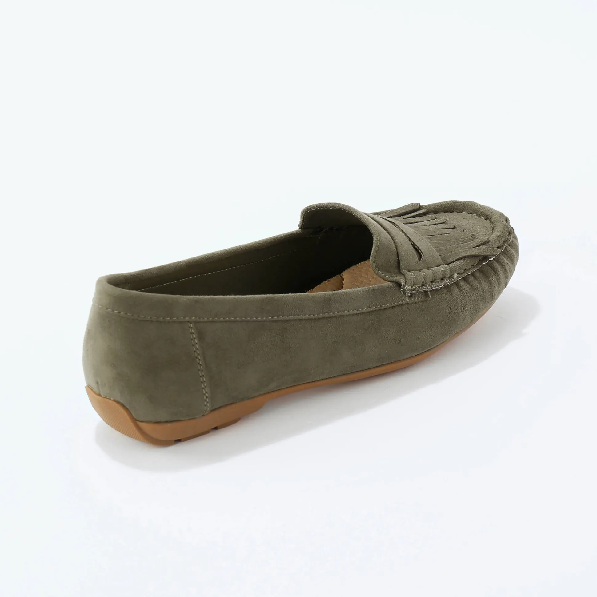 Soepele mocassins in microvezeltextiel