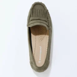 Soepele mocassins in microvezeltextiel