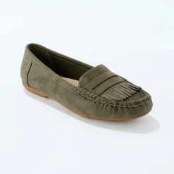 Soepele mocassins in microvezeltextiel