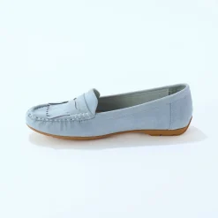 Soepele mocassins in microvezeltextiel