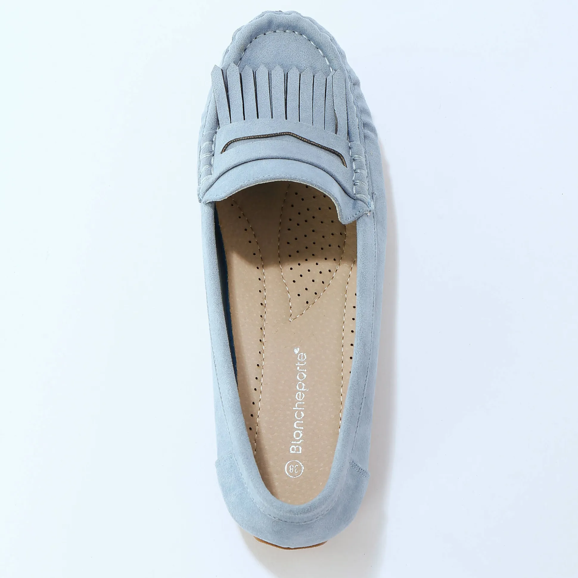 Soepele mocassins in microvezeltextiel