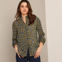 Soepelvallende blouse met bloemenprint