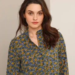 Soepelvallende blouse met bloemenprint