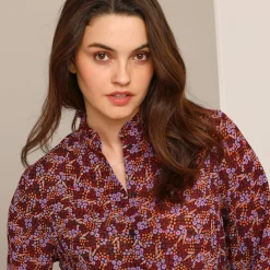 Soepelvallende blouse met bloemenprint