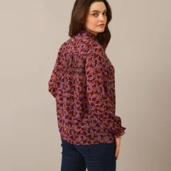 Soepelvallende blouse met bloemenprint