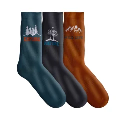 Sokken in ribtricot met jacquardlogo - set van 3 paar