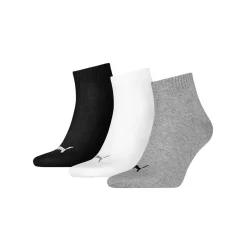 Sokken Quarter Puma® - set van 3 paar grijs, wit, zwart
