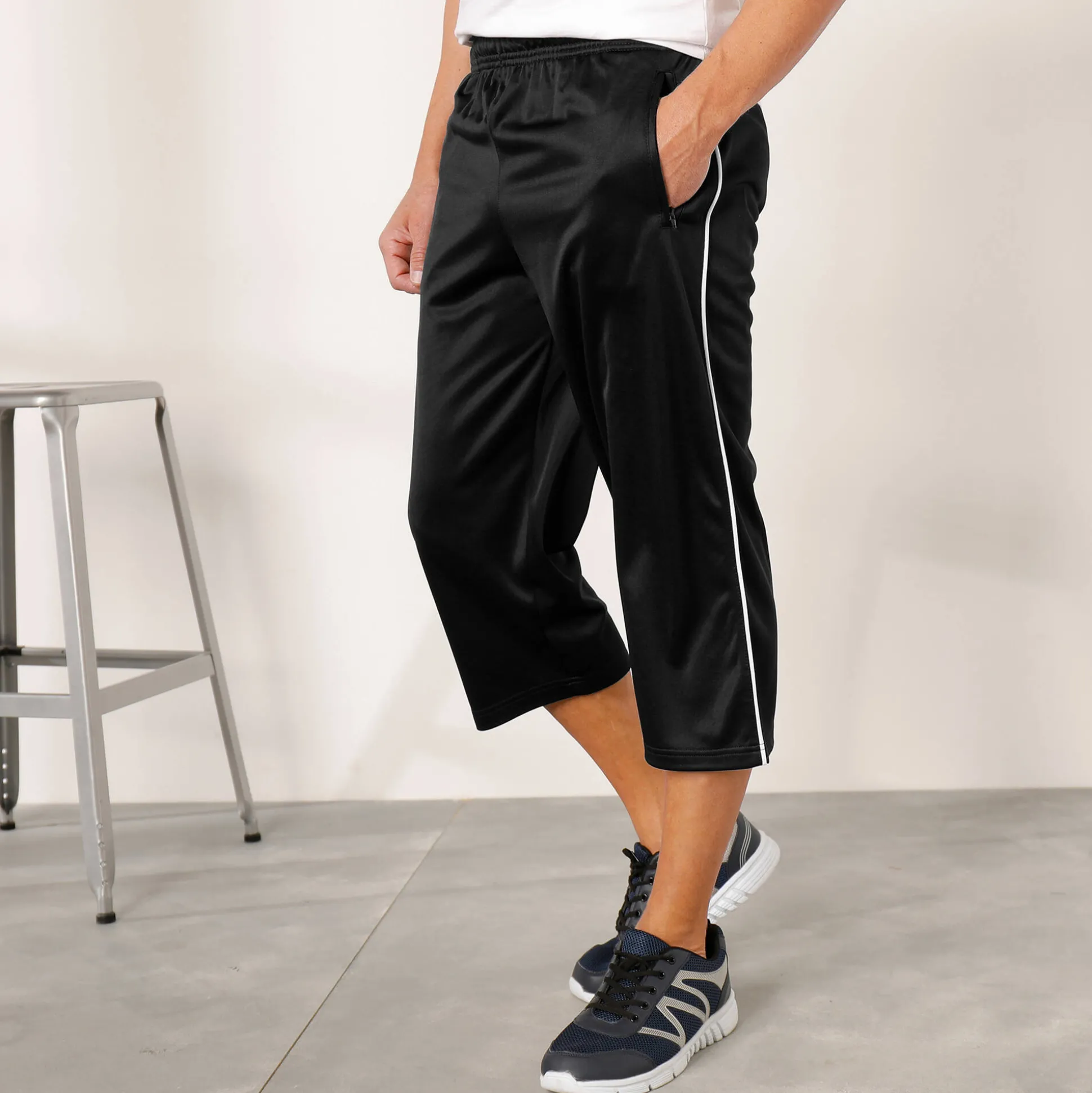 Sportbroek in 7/8-model, microvezel met geruwde binnenkant