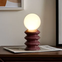 Staande ledlamp op batterijen, in keramiek