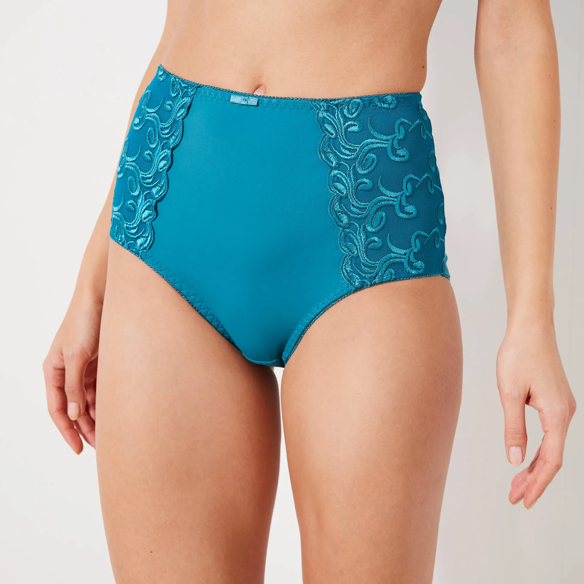 Step-in broekje in microvezel en geborduurde tule Sienne - set van 2
