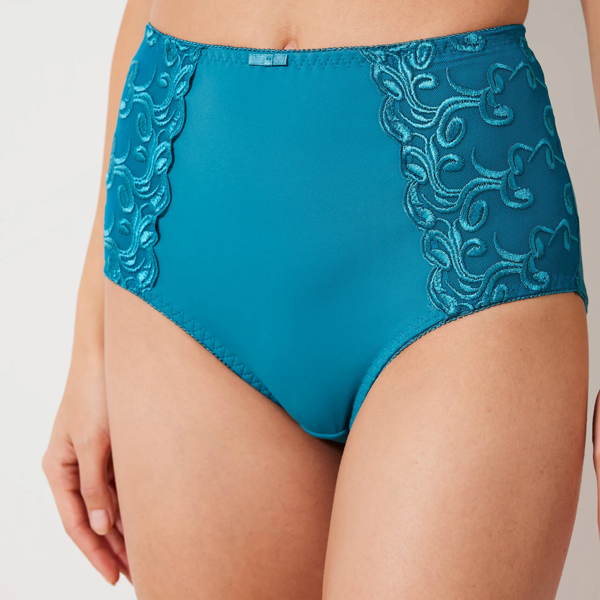 Step-in broekje in microvezel en geborduurde tule Sienne - set van 2