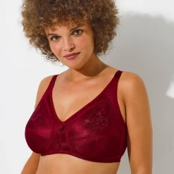 Steungevende beha in geborduurd tricot - zonder beugels