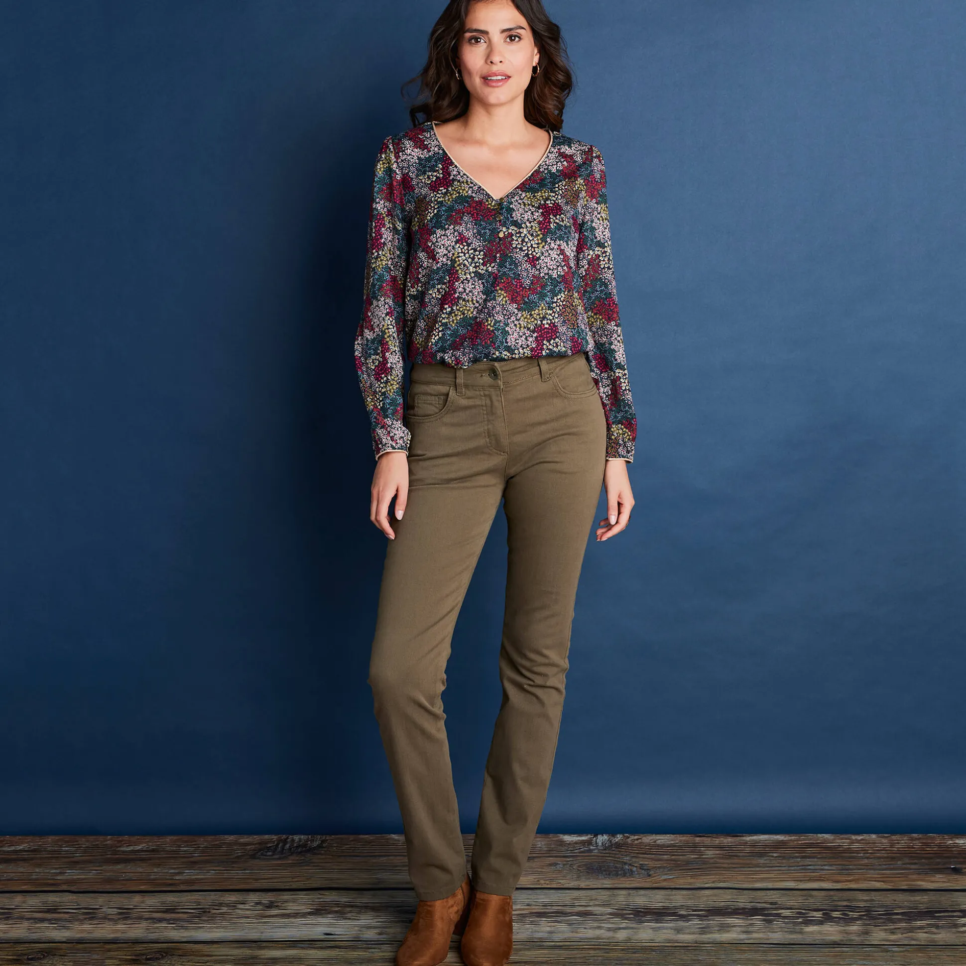 Steungevende broek voor kleine lengte, binnenpijplengte 75 cm