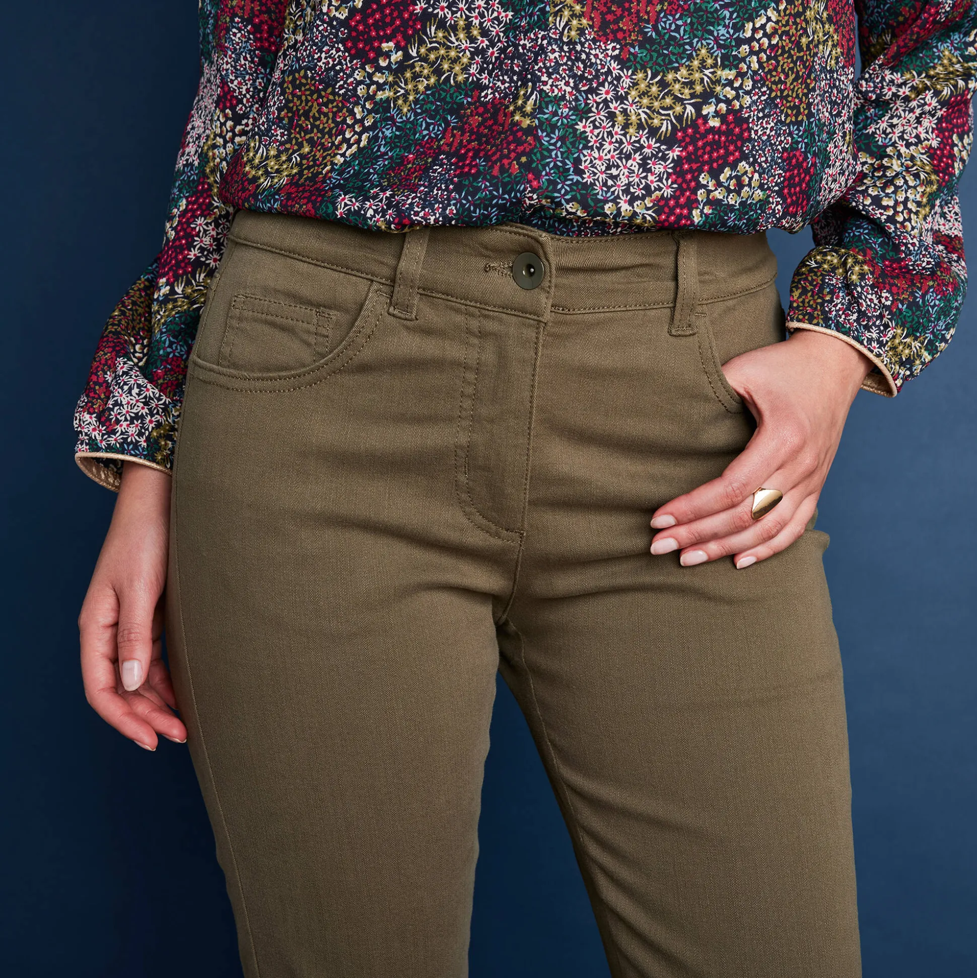 Steungevende broek voor kleine lengte, binnenpijplengte 75 cm
