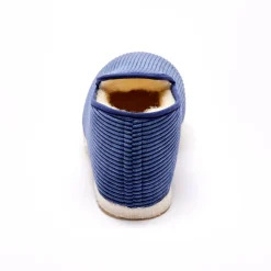 Stille pantoffels in velours met wolvoering