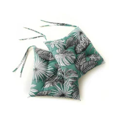 Stoelkussentje met tropische print - set van 2
