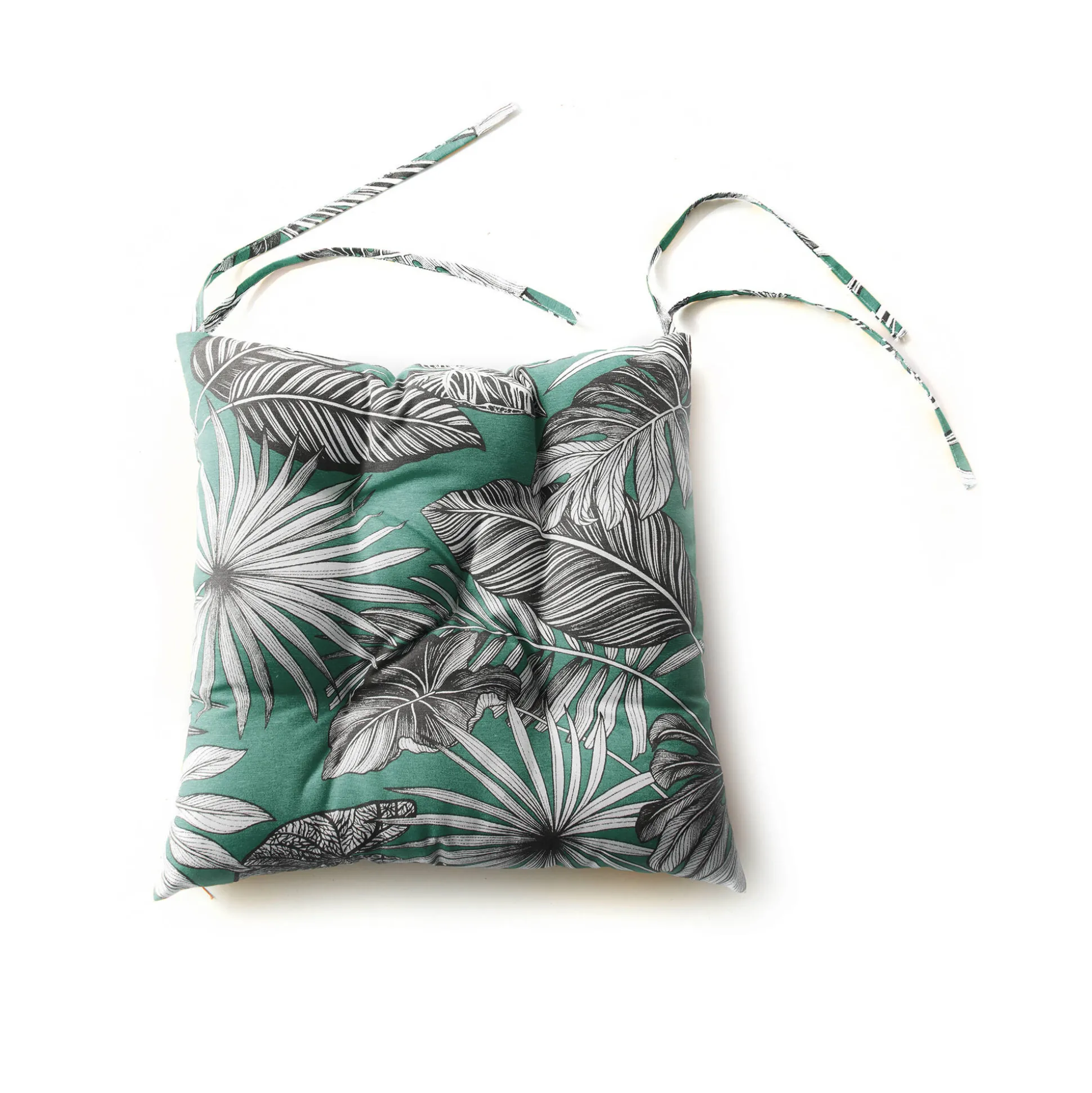 Stoelkussentje met tropische print - set van 2