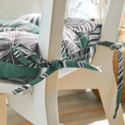 Stoelkussentje met tropische print - set van 2