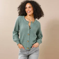 Streelzacht vest in patenttricot