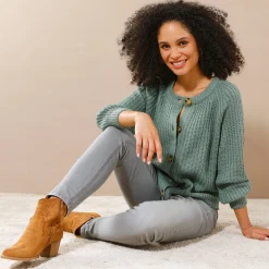 Streelzacht vest in patenttricot