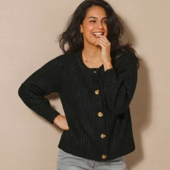 Streelzacht vest in patenttricot