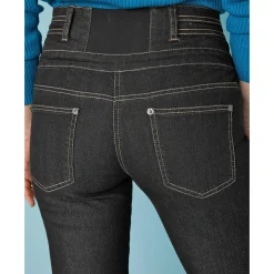 Stretchjeans in bootcutmodel met hoge taille - binnenpijplengte 78 cm