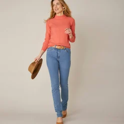 Stretchjeans in recht model - kleine lengte
