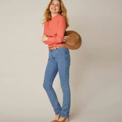 Stretchjeans in recht model - kleine lengte