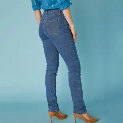 Stretchjeans in recht model - kleine lengte
