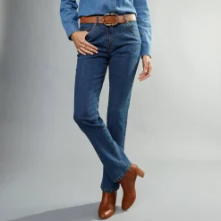 Stretchjeans in recht model - gemiddelde lengte