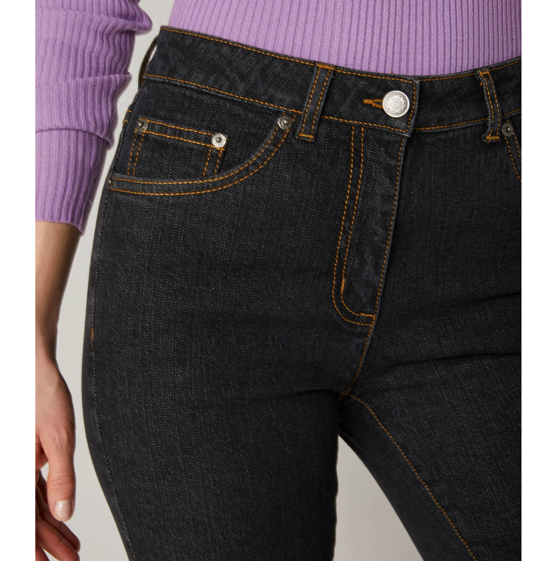 Stretchjeans in recht model - kleine lengte