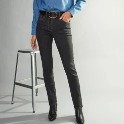Stretchjeans in recht model - gemiddelde lengte