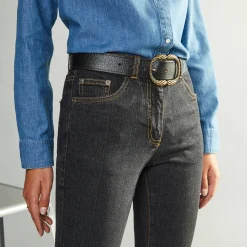 Stretchjeans in recht model - gemiddelde lengte
