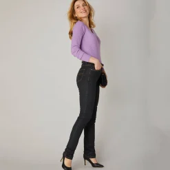 Stretchjeans in recht model - gemiddelde lengte