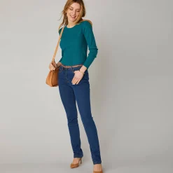 Stretchjeans in recht model - kleine lengte
