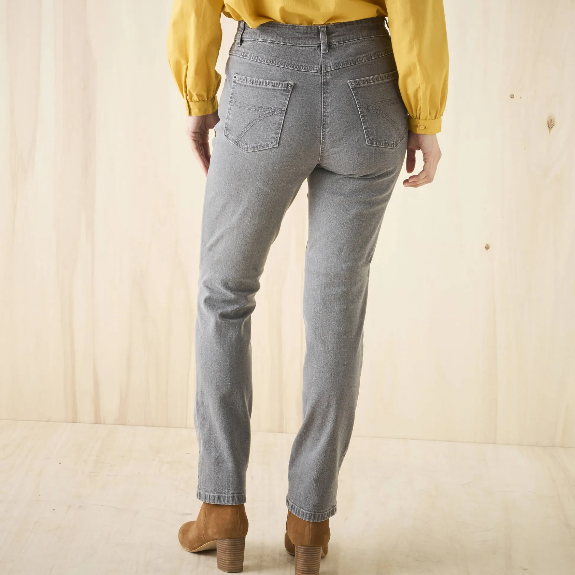 Stretchjeans in recht model - gemiddelde lengte