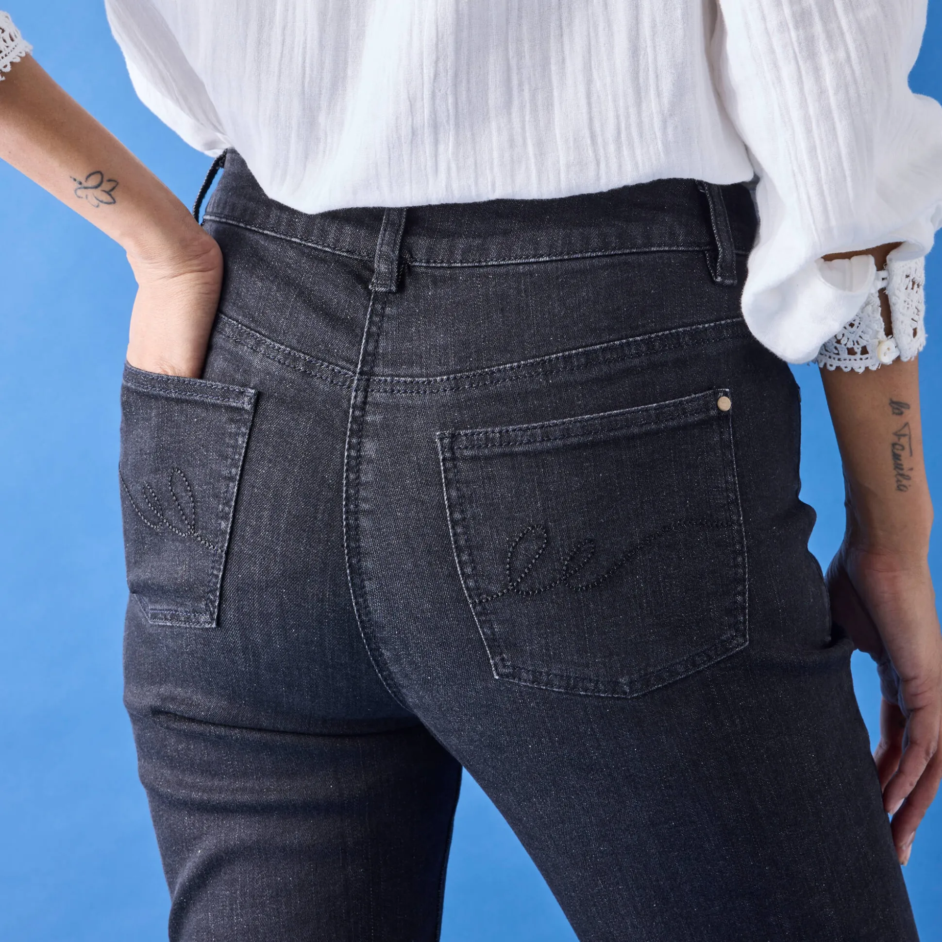 Stretchjeans met recht model