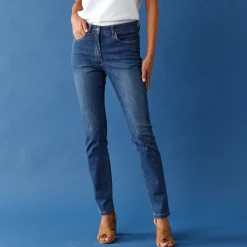 Stretchjeans met recht model