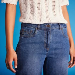 Stretchjeans met ruim model, kleine lengte