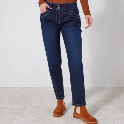 Stretchjeans 'mom' model met elastische taille