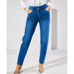 Stretchjeans 'mom' model met elastische taille