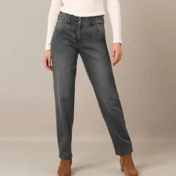 Stretchjeans 'mom' model met elastische taille